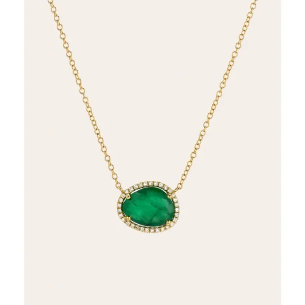 Shop All | Diamond Emerald Necklace - CaringForTots - Professional Baby and Children's Products | Caring for Growth, Caring for Every Moment