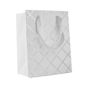 Shop All | Diamond Gift Bags White 9"x 7"x 4" Set 24 Pack - CaringForTots - Professional Baby and Children's Products | Caring for Growth, Caring for Every Moment