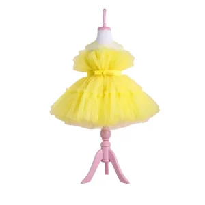 Shop All | Diana Yellow Party Dress - CaringForTots - Professional Baby and Children's Products | Caring for Growth, Caring for Every Moment