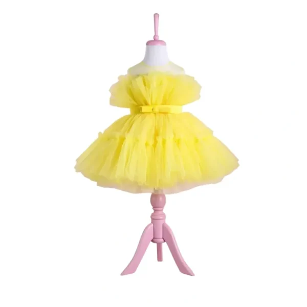 Shop All | Diana Yellow Party Dress - CaringForTots - Professional Baby and Children's Products | Caring for Growth, Caring for Every Moment