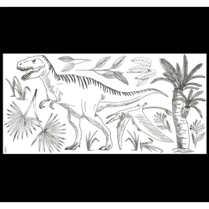 Shop All | Dinosaurus - Wall Decals Muraux - Dinosaurs: T - Rex, Pteranodon And Palm Tree - CaringForTots - Professional Baby and Children's Products | Caring for Growth, Caring for Every Moment