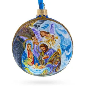 Shop All | Divine Angels Admiring Jesus Nativity Scene - Blown Glass Ball Christmas Ornament 3.25 Inches - CaringForTots - Professional Baby and Children's Products | Caring for Growth, Caring for Every Moment