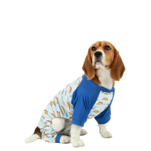 Shop All | Dog Blue Rainbow Pajamas - CaringForTots - Professional Baby and Children's Products | Caring for Growth, Caring for Every Moment