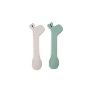 Shop All | Done by Deer Silicone Spoon - 2 Pack - Green - Lalee - CaringForTots - Professional Baby and Children's Products | Caring for Growth, Caring for Every Moment