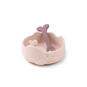 Shop All | Done by Deer Silicone Stick & Stay Bowl + Baby Spoon - Powder - Wally - CaringForTots - Professional Baby and Children's Products | Caring for Growth, Caring for Every Moment