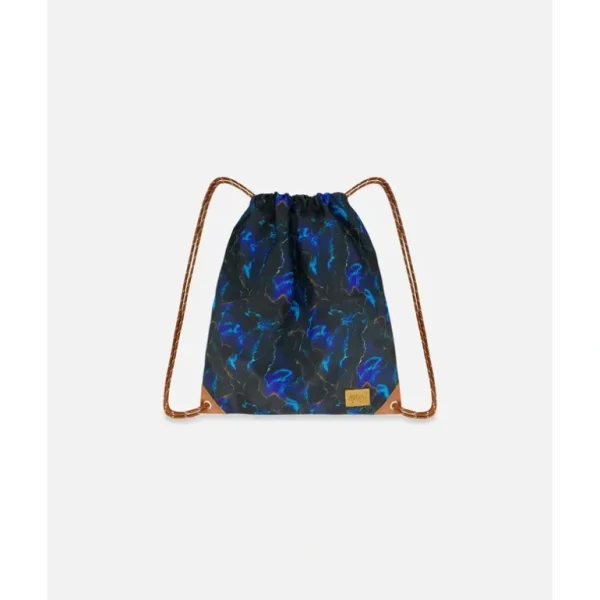 Shop All | Drawstring Bag Black Printed Storm by Deux par Deux - CaringForTots - Professional Baby and Children's Products | Caring for Growth, Caring for Every Moment