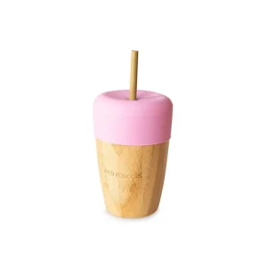 Shop All | Eco Rascals Cup + 2 Straws - Pink - CaringForTots - Professional Baby and Children's Products | Caring for Growth, Caring for Every Moment