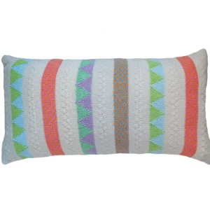 Shop All | Ecru Lumbar Pillow, Bright Stripes - CaringForTots - Professional Baby and Children's Products | Caring for Growth, Caring for Every Moment