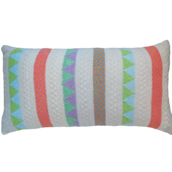 Shop All | Ecru Lumbar Pillow, Bright Stripes - CaringForTots - Professional Baby and Children's Products | Caring for Growth, Caring for Every Moment