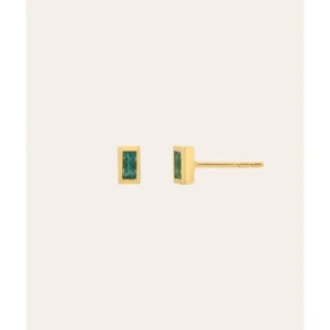 Clearance Emerald Baguette Stud Earrings - CaringForTots - Professional Baby and Children's Products | Caring for Growth, Caring for Every Moment