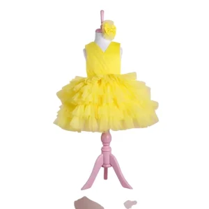 Flash Sale Emily Yellow Party Dress - CaringForTots - Professional Baby and Children's Products | Caring for Growth, Caring for Every Moment