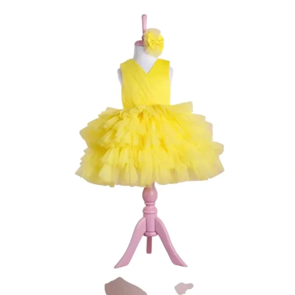 Flash Sale Emily Yellow Party Dress - CaringForTots - Professional Baby and Children's Products | Caring for Growth, Caring for Every Moment