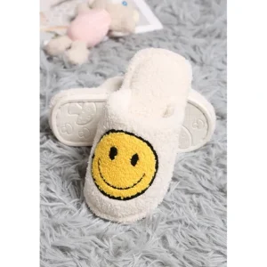 Store Emoji Slippers - Ivory - CaringForTots - Professional Baby and Children's Products | Caring for Growth, Caring for Every Moment