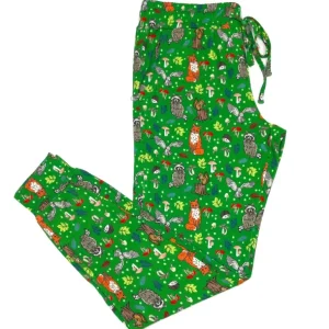 New Enchanted Forest Woodland Animals Women's Jogger Style Pj Pants - CaringForTots - Professional Baby and Children's Products | Caring for Growth, Caring for Every Moment