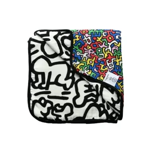 New Etta Loves X Keith Haring Muslin Blanket - Reversible Newborn To 4 Months / 5+ Months - CaringForTots - Professional Baby and Children's Products | Caring for Growth, Caring for Every Moment