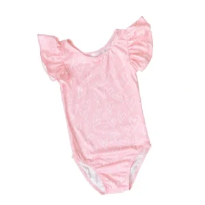 Best Sale Feeling Pink S/s Flutter Sleeve Leotard - CaringForTots - Professional Baby and Children's Products | Caring for Growth, Caring for Every Moment
