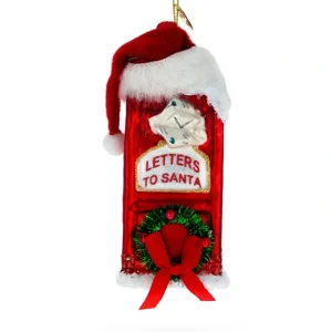 Discount Festive Santa Mailbox - Blown Glass Christmas Ornament - CaringForTots - Professional Baby and Children's Products | Caring for Growth, Caring for Every Moment