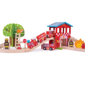 New Fire Station Train Set - CaringForTots - Professional Baby and Children's Products | Caring for Growth, Caring for Every Moment