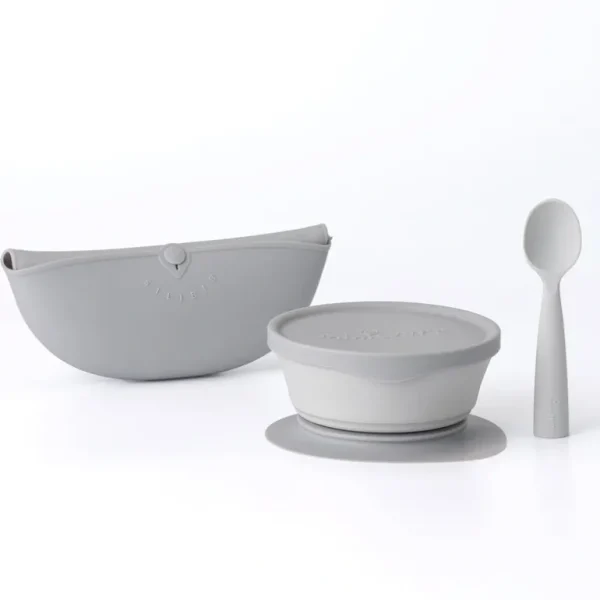 Fashion First Bites Deluxe Self-feeding Set - Dove Grey - CaringForTots - Professional Baby and Children's Products | Caring for Growth, Caring for Every Moment