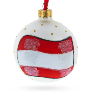 Clearance Flag Of Austria Blown Glass Ball Christmas Ornament 3.25 Inches - CaringForTots - Professional Baby and Children's Products | Caring for Growth, Caring for Every Moment