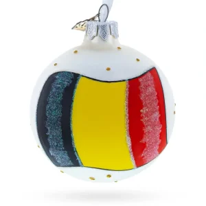 Store Flag Of Belgium Blown Glass Ball Christmas Ornament 3.25 Inches - CaringForTots - Professional Baby and Children's Products | Caring for Growth, Caring for Every Moment