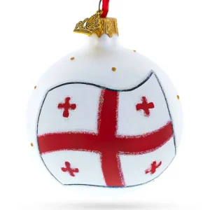 Best Sale Flag Of Georgia Glass Ball Christmas Ornament 3.25 Inches - CaringForTots - Professional Baby and Children's Products | Caring for Growth, Caring for Every Moment
