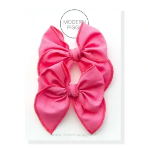 Cheap Flamingo | Pigtail Set - Petite Party Bow - CaringForTots - Professional Baby and Children's Products | Caring for Growth, Caring for Every Moment