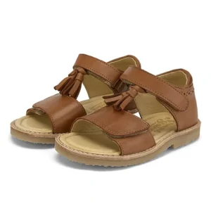 Cheap Flo Velcro Tassel Kids Sandal Tan Burnished Leather - CaringForTots - Professional Baby and Children's Products | Caring for Growth, Caring for Every Moment