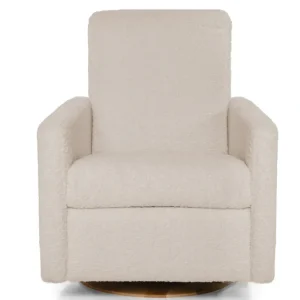 Outlet Floor Model: Drew Swivel Gliding Recliner-Sheepskin Linen with Power - CaringForTots - Professional Baby and Children's Products | Caring for Growth, Caring for Every Moment