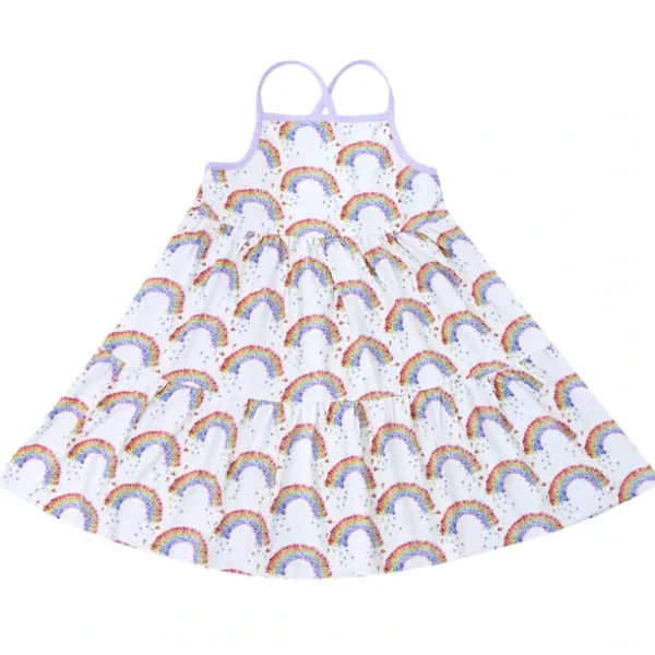 Outlet Flower Shower Bamboo Ruffle Dress - CaringForTots - Professional Baby and Children's Products | Caring for Growth, Caring for Every Moment