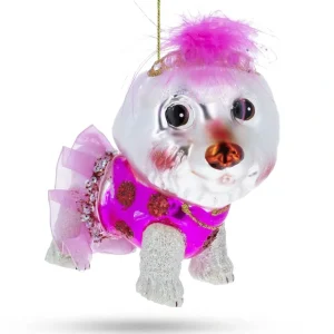 Sale Fluffy Bichon Frise - Blown Glass Christmas Ornament - CaringForTots - Professional Baby and Children's Products | Caring for Growth, Caring for Every Moment