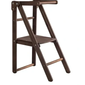 Discount Foldable Toddler Tower - Chocolate - CaringForTots - Professional Baby and Children's Products | Caring for Growth, Caring for Every Moment