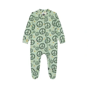 Best Footed Zip Romper - Peace + Joy - CaringForTots - Professional Baby and Children's Products | Caring for Growth, Caring for Every Moment