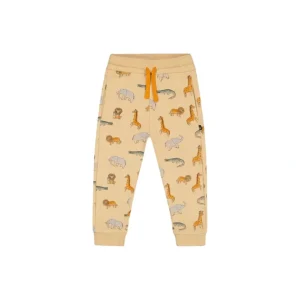Cheap French Terry Sweatpants Beige Printed Jungle Animal - CaringForTots - Professional Baby and Children's Products | Caring for Growth, Caring for Every Moment