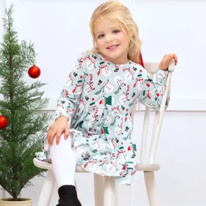 Clearance Frosty Bamboo Twirl Dress - CaringForTots - Professional Baby and Children's Products | Caring for Growth, Caring for Every Moment