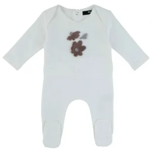 Cheap Furry Floral Footie, Girls - CaringForTots - Professional Baby and Children's Products | Caring for Growth, Caring for Every Moment