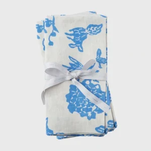 Flash Sale Garden Print Napkin, Blue, Set Of Two - CaringForTots - Professional Baby and Children's Products | Caring for Growth, Caring for Every Moment
