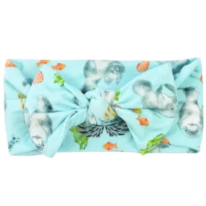 Fashion Get Your Float On Manatees Hair Bow - CaringForTots - Professional Baby and Children's Products | Caring for Growth, Caring for Every Moment