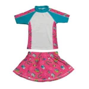 New Girls 2-6 Short Sleeve Rashguard Set - CaringForTots - Professional Baby and Children's Products | Caring for Growth, Caring for Every Moment