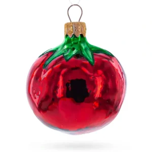 Shop All | Glittered Shiny Tomato Glass Christmas Ornament - CaringForTots - Professional Baby and Children's Products | Caring for Growth, Caring for Every Moment