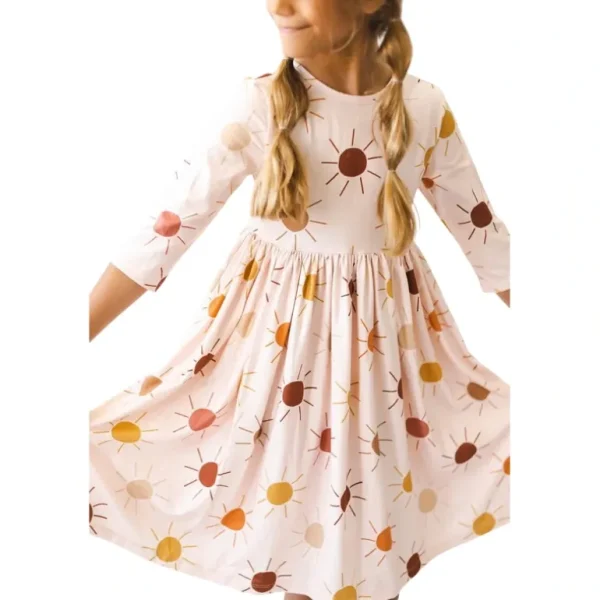Cheap Golden Hour Twirl Dress - CaringForTots - Professional Baby and Children's Products | Caring for Growth, Caring for Every Moment