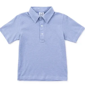 Best Sale Griffin Boys' Pima Cotton Polo Golf Shirt - Blue Stripes - CaringForTots - Professional Baby and Children's Products | Caring for Growth, Caring for Every Moment