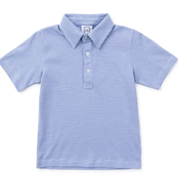 Best Sale Griffin Boys' Pima Cotton Polo Golf Shirt - Blue Stripes - CaringForTots - Professional Baby and Children's Products | Caring for Growth, Caring for Every Moment