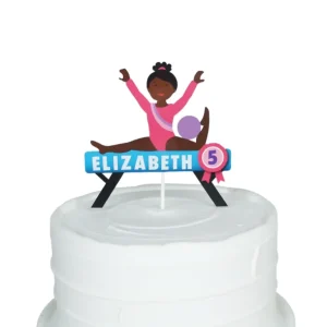 New Gymnastics Name Cake Topper - CaringForTots - Professional Baby and Children's Products | Caring for Growth, Caring for Every Moment