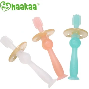 Store Haakaa 360 Silicone Toothbrush 1 Pk - CaringForTots - Professional Baby and Children's Products | Caring for Growth, Caring for Every Moment