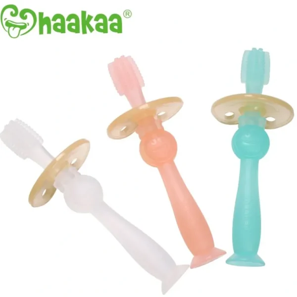 Store Haakaa 360 Silicone Toothbrush 1 Pk - CaringForTots - Professional Baby and Children's Products | Caring for Growth, Caring for Every Moment
