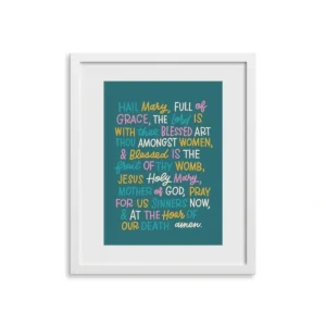 New Hail Mary Prayer Print - CaringForTots - Professional Baby and Children's Products | Caring for Growth, Caring for Every Moment