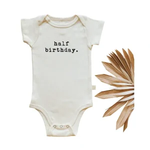 Sale Half Birthday - Organic Cotton Bodysuit - CaringForTots - Professional Baby and Children's Products | Caring for Growth, Caring for Every Moment