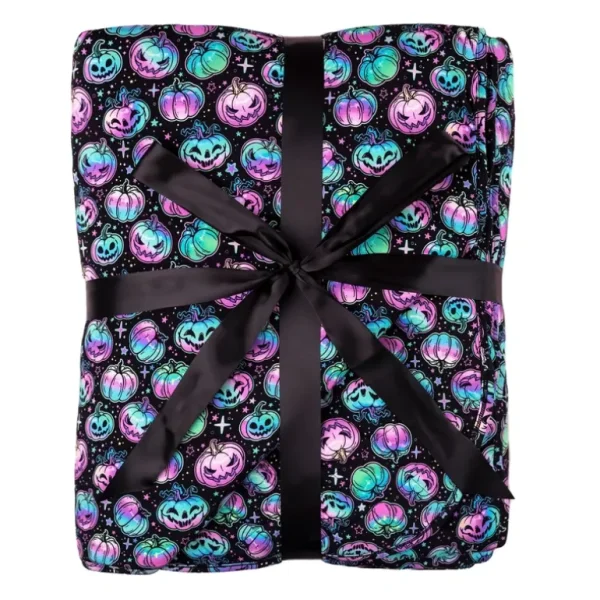 Online Halloween | Starlight Pumpkins | Quilted Bamboo Adult Blanket - CaringForTots - Professional Baby and Children's Products | Caring for Growth, Caring for Every Moment