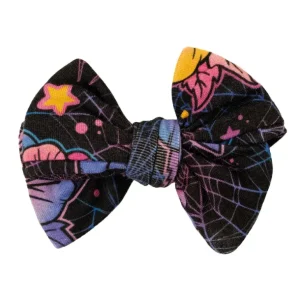 Store Halloween | Violet Webs | Toddler Bamboo Clip On Bow *new Style* - CaringForTots - Professional Baby and Children's Products | Caring for Growth, Caring for Every Moment